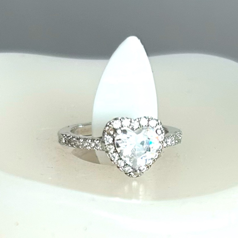 Diamond Heart Shaped Ring